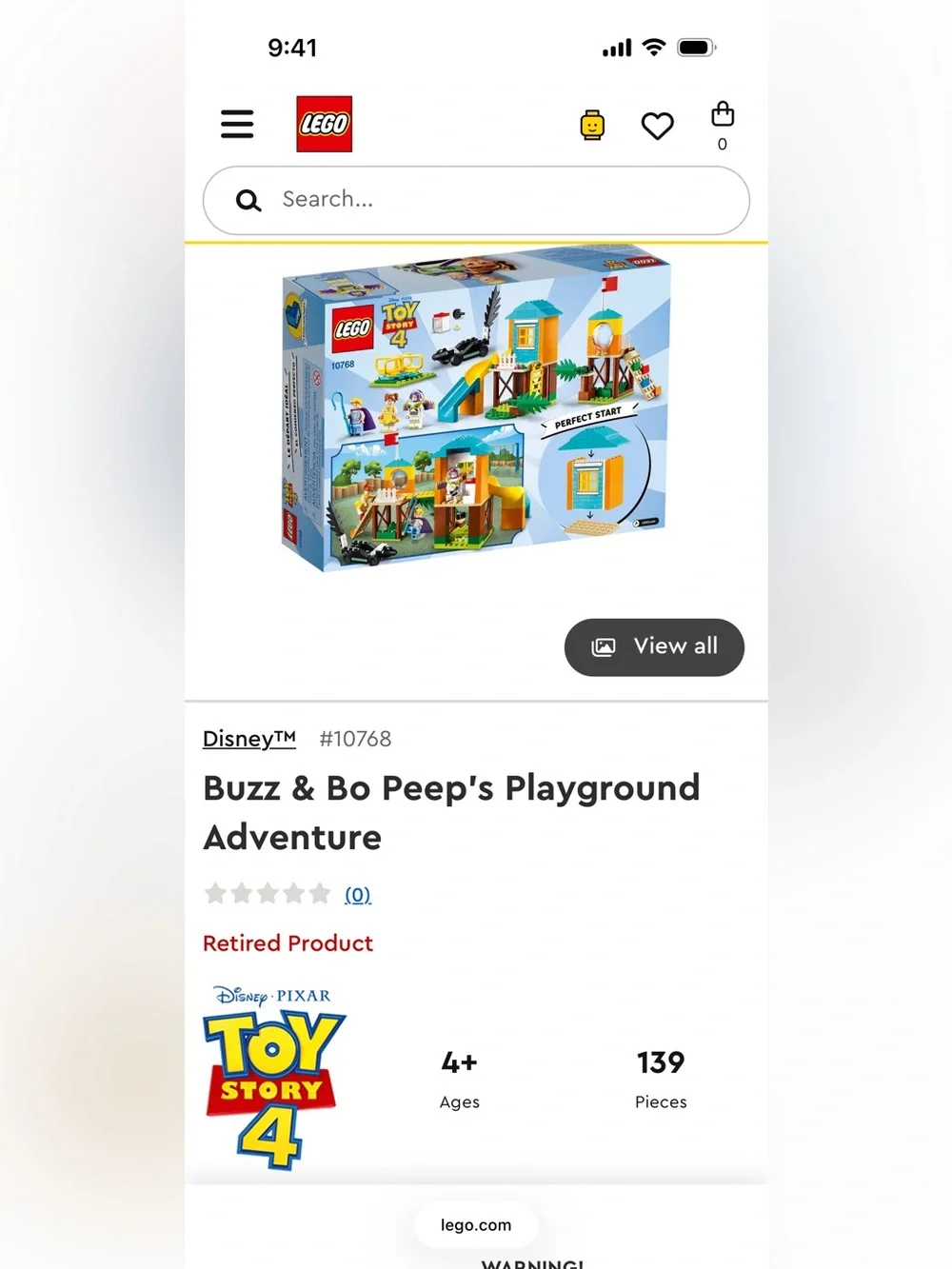 Complete LEGO Toy Story 4 Set 10768 - Buzz & Bo Peep's Playground & Box & Manual